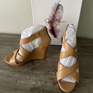 Jessica Simpson Wedge Sandals Jenay Buff Size 9 New in box
